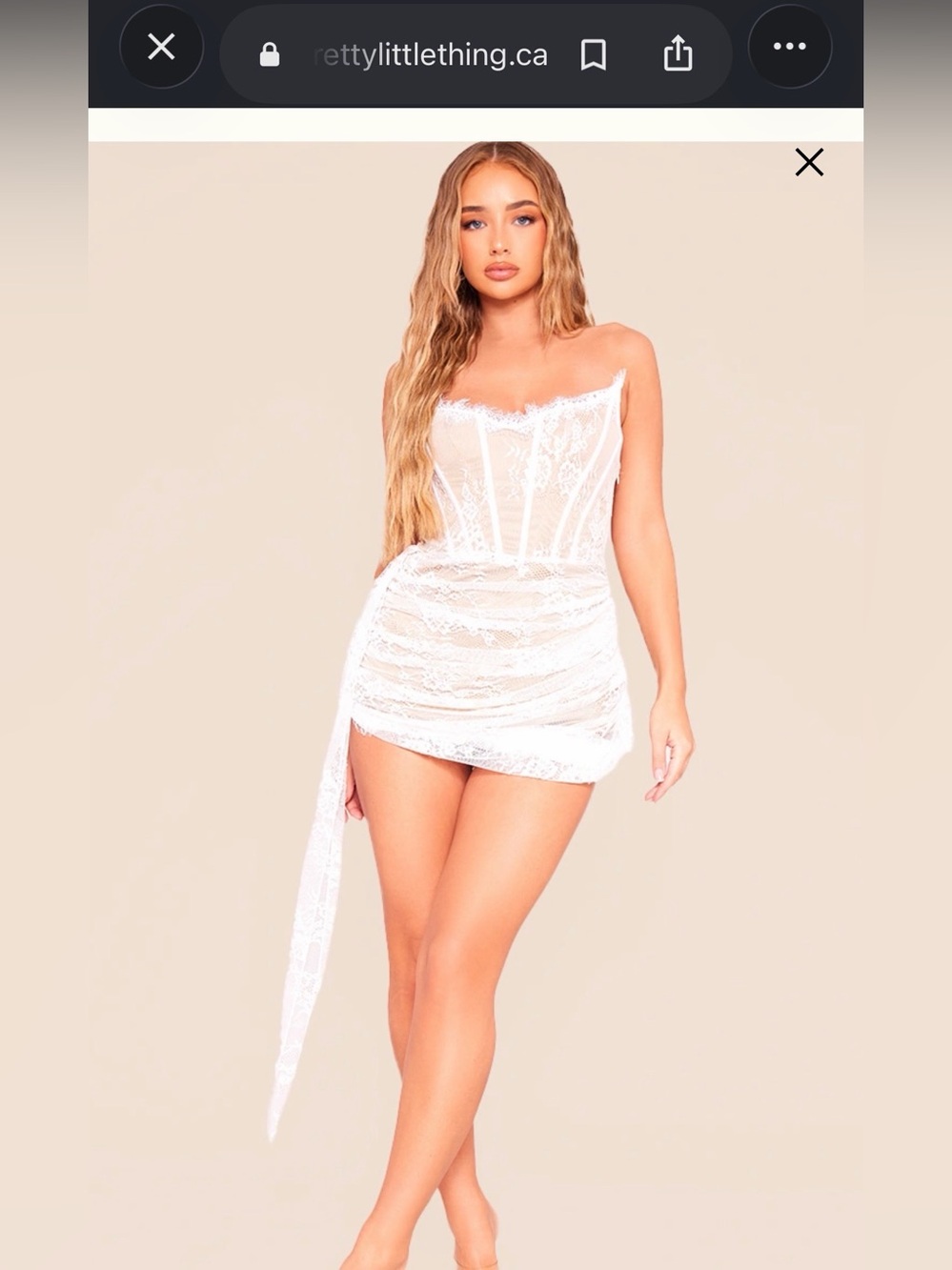 NWT!!! Pretty Little thing corset bandeau mini dress